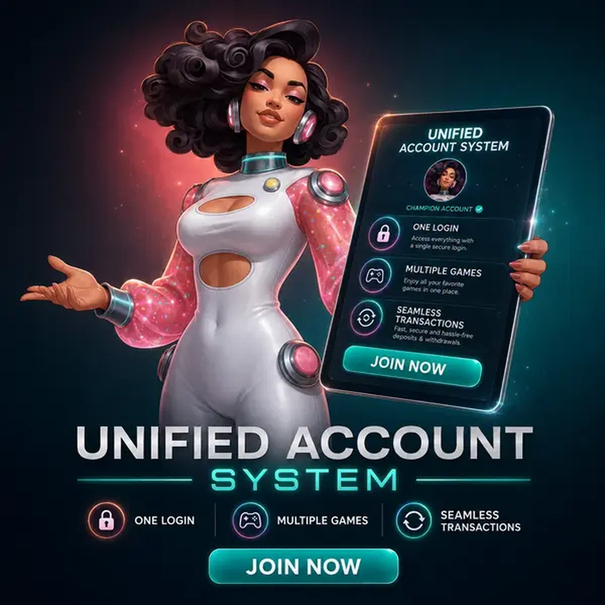 Jugador seguro iniciando sesión en el sistema de cuenta unificada de Spinwinera Casino en tablet brillante